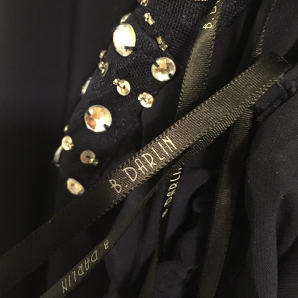 ❤️ Two (2) piece Crystal Navy Halter and long skirt Formal Gown 💋 - Picture 6 of 8